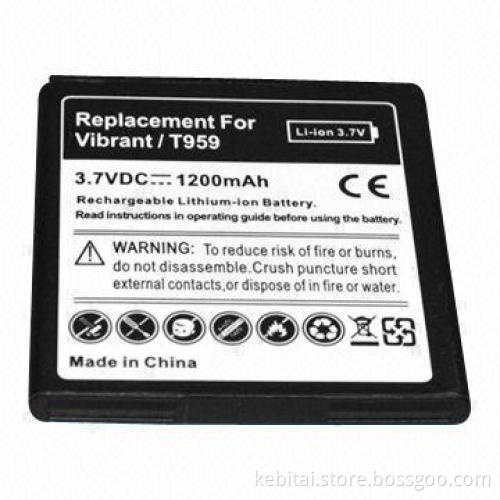 Mobile Phone Battery, Suitable for Samsung T959, with 1,700mAh High Capacity